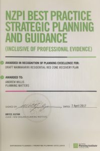 NZPI - Best Practice Strategic Planning and Guidance Award - 2017