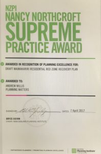 NZPI - Nancy Northcroft Supreme Practice Award 2017